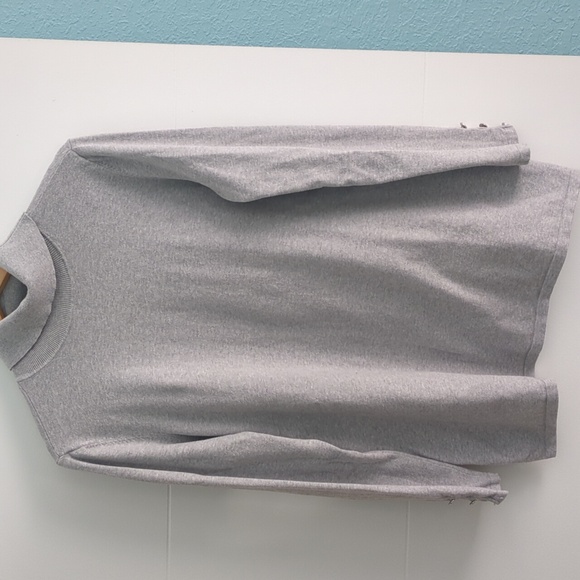 Soft Surroundings Deidre Light Gray Turtleneck Sweater Pullover Sz L - Picture 5 of 10